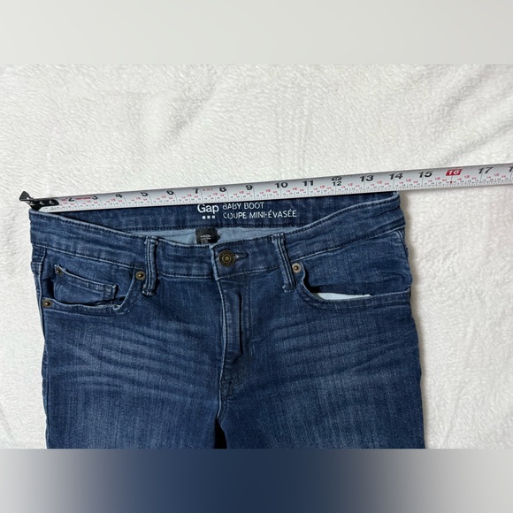 Gap Baby Boot Jeans Womens 6 Blue Stretch Dark Wash Denim 28x31 - Picture 5 of 9
